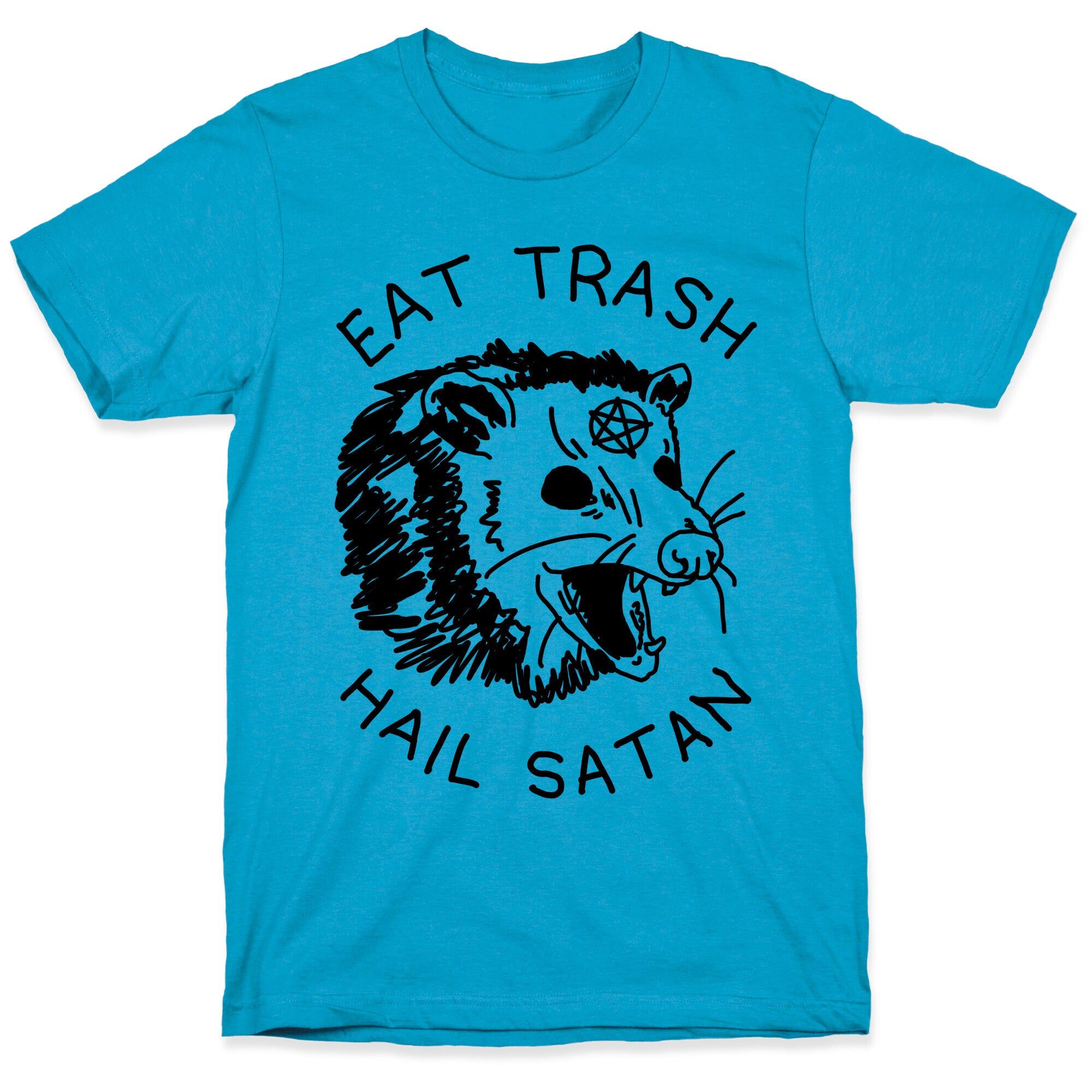 Eat Trash Hail Satan Possum Unisex Triblend Tee